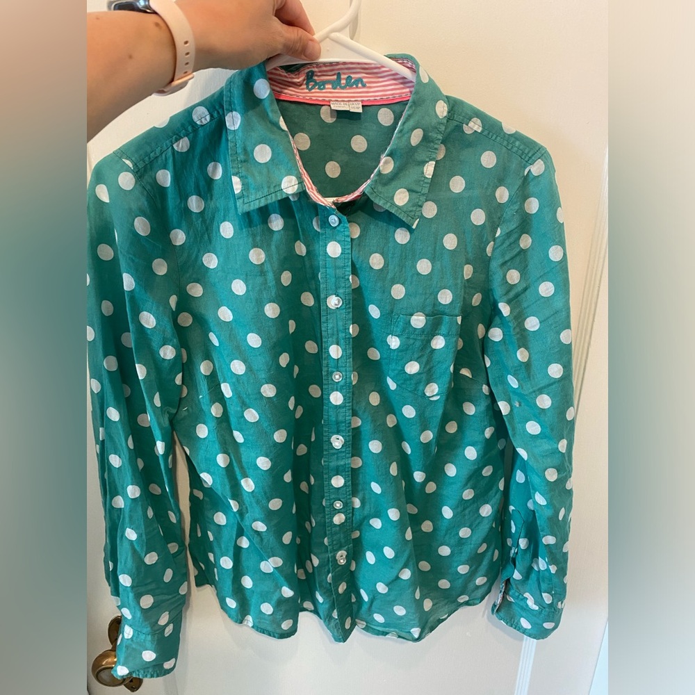 EUC Boden Polka Dot Blouse